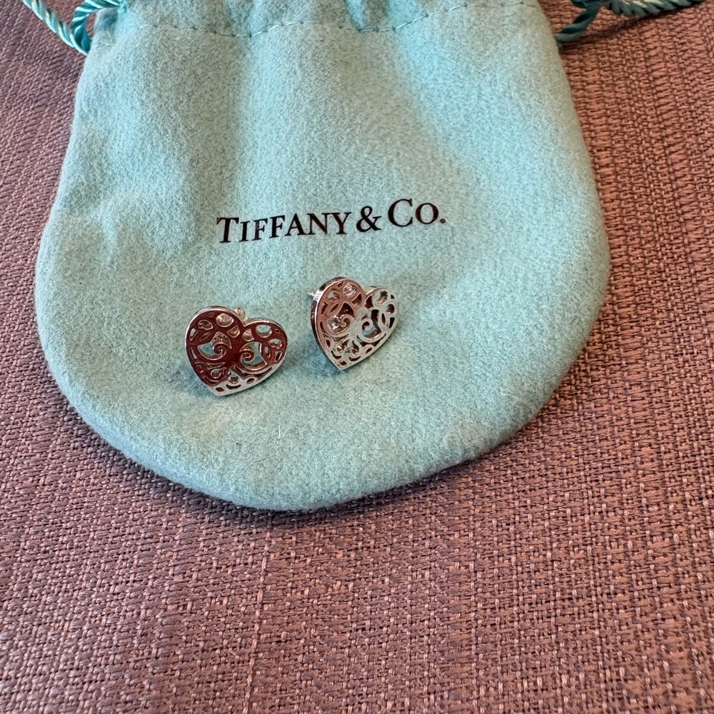 Tiffany & Co. Silver Heart Earrings